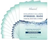 Ebanel 10 Pack Hydrogel Collagen Face Mask with Hyaluronic Acid, Vitamin C, Peptide, Aloe, Instant Brightening Hydrating Face Masks Skincare Korean Sheet Mask, Skin Firming, Lifting Anti Aging Masks